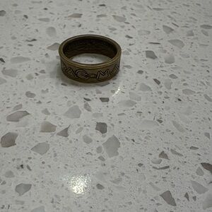 Vintage Gold Pac-Man Ring 1982 World Fair. Knoxville, Tennessee
